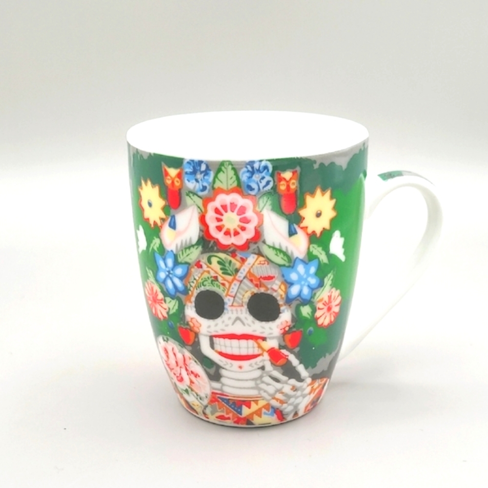 Trentino Day of the Dead Colorful Skull Mug